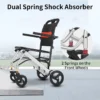 Lightweight Foldable Wheelchair with Shock Absorber