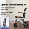 Lightweight Foldable Wheelchair with Shock Absorber