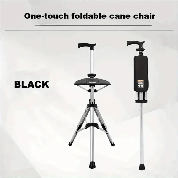 2 in 1 Walking Cane with Foldable Seat