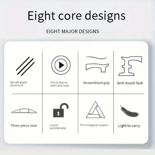 2 in 1 Walking Cane with Foldable Seat