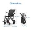 Foldable Ergonomic Walker Wheelchair with Luggage Handle