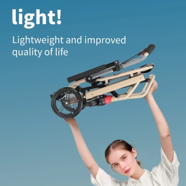 Travel Wheelchair with Luggage Handle