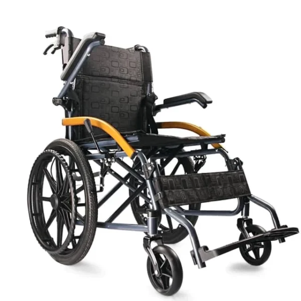 Lightweight PU Leather Wheelchair Foldable 13kg