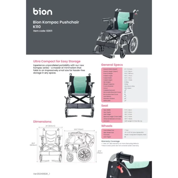 Bion Kompac Wheelchair K110