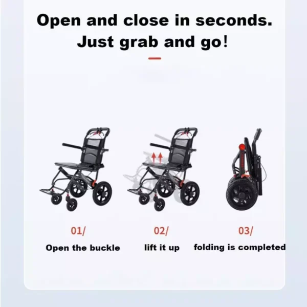 Ultra-Lightweight Foldable Wheelchair 6.2kg