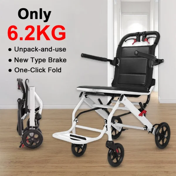 Ultra-Lightweight Foldable Wheelchair 6.2kg