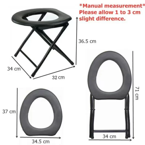 1e21e8c279adc354bf3f8799bd1a5261 Collapsible Backrest Toilet Chair for Elderly