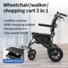 3 in 1 Lightweight Rollator Walker with Shopping Cart