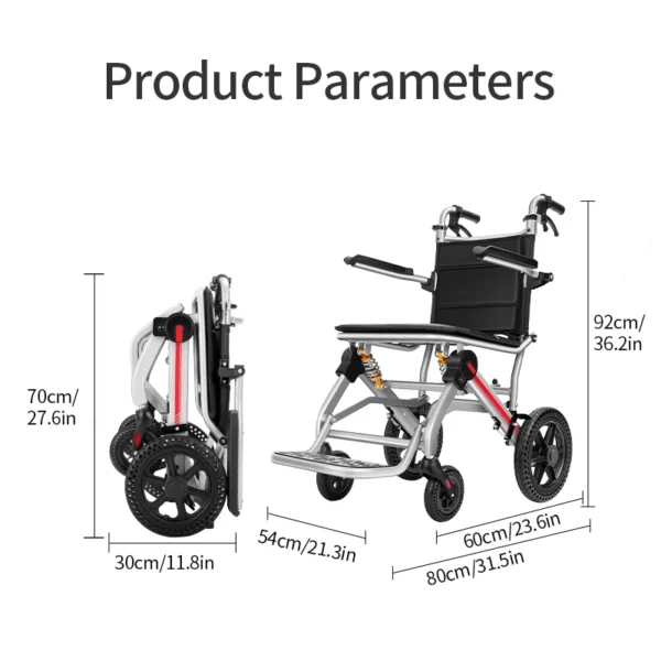 Premium Lightweight Foldable Wheelchair