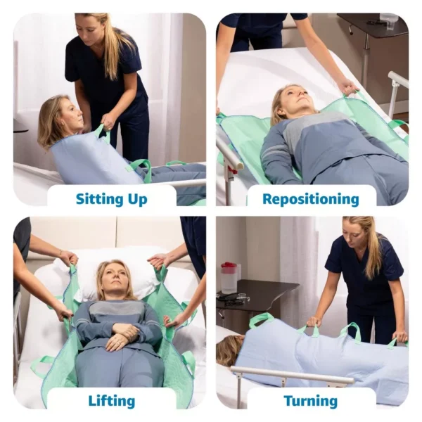 Washable Positioning Bed Pad with Handles