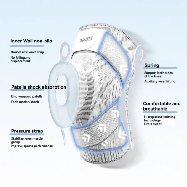 Knee Brace Compression Sleeve with Patella Pad