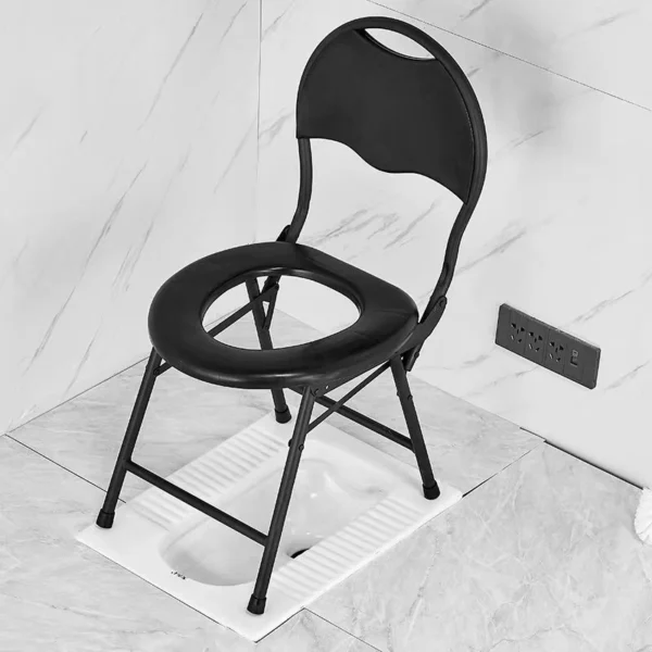 f14d67112620d43b90f398990b77c30c Collapsible Backrest Toilet Chair for Elderly