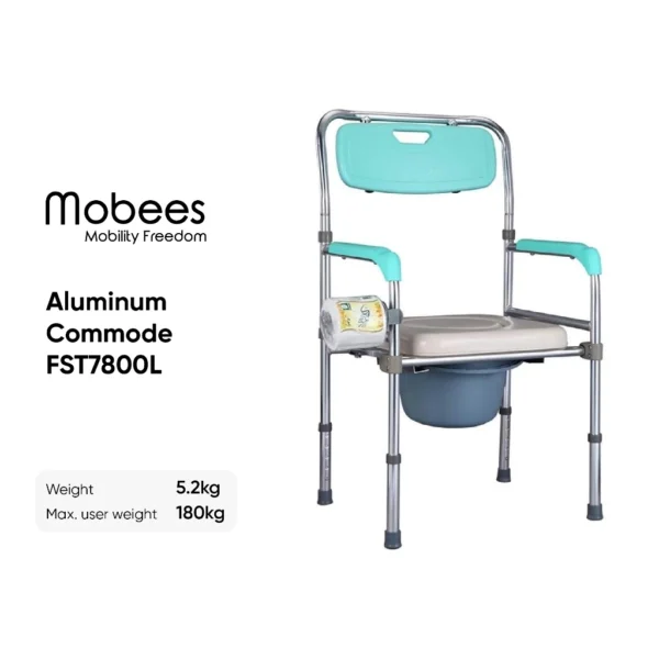 MOBEES Aluminum Commode Chair FST7800L
