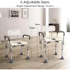 Height Adjustable Folding Bedside Commode & Shower Chair