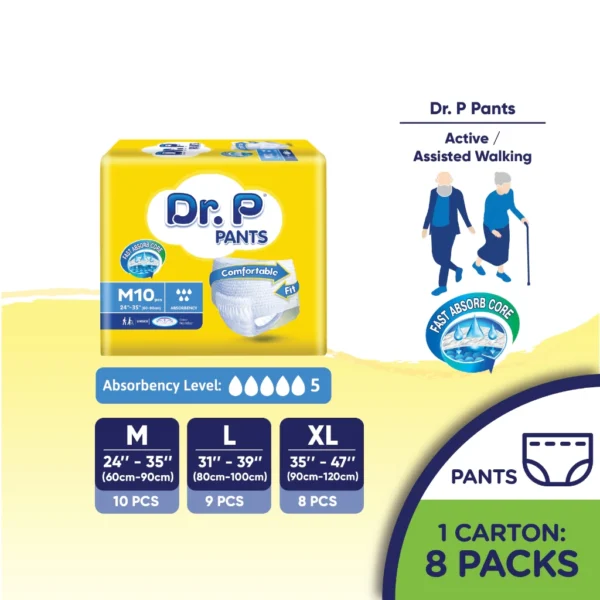 my-11134207-7ras8-marup4uqgtd6f3 Dr. P Basic Level 5 Adult Diaper Pants 8 Packs