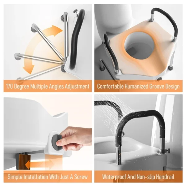 Adjustable Raised Toilet Seat