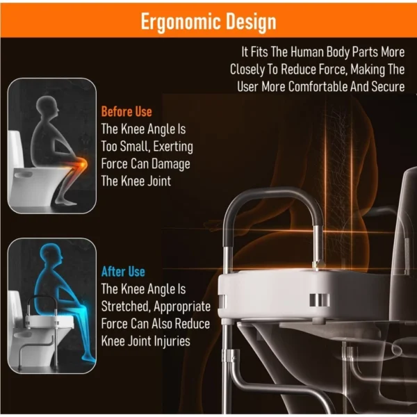 Adjustable Raised Toilet Seat