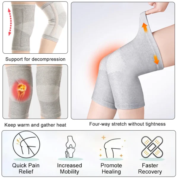 Bamboo Charcoal Knee Warmer Sleeves